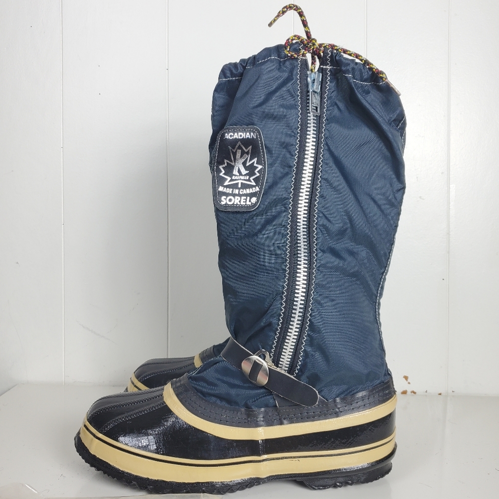 vintage * NEW* Sorel Kaufman Acadian  boots with new extra wool insole size 9 - Picture 2 of 14